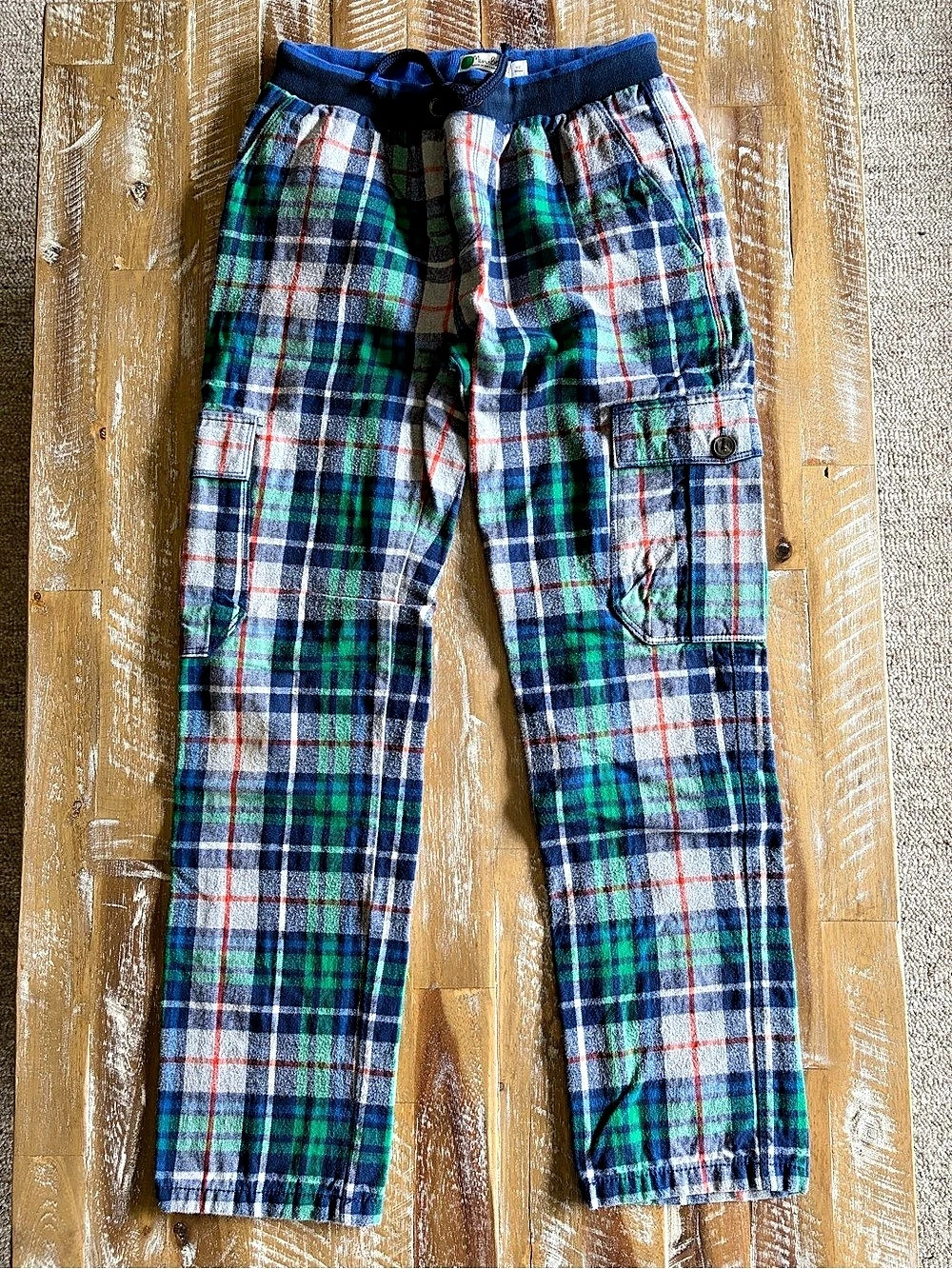 Mini Boden Boys Size 11 Plaid Cargo Pants